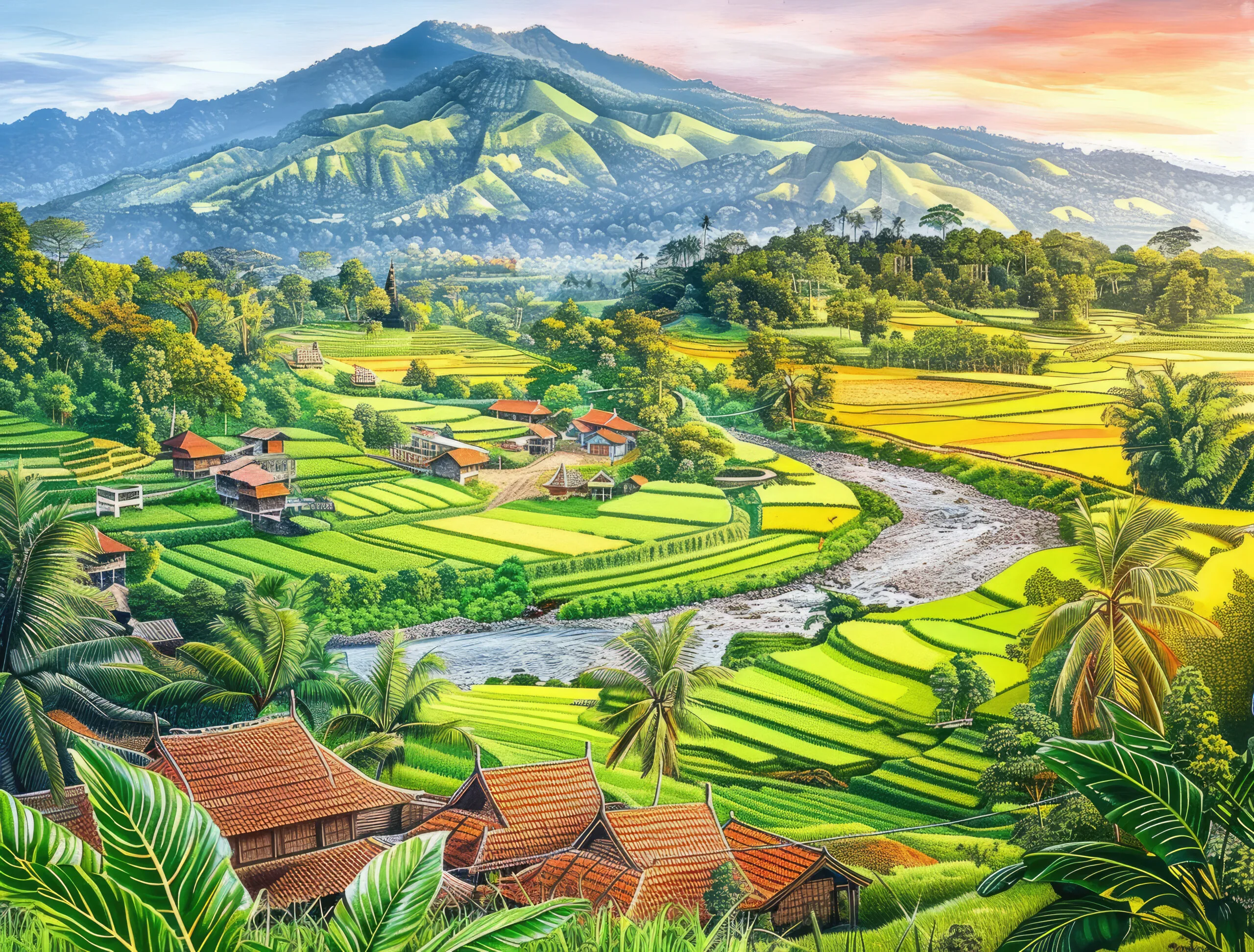 indonesia landscape digital art scaled